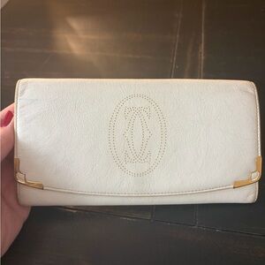 Rare White Cartier Marcello Long Wallet
